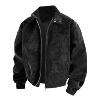 Tendance Mode Automne-Printemps : Blouson en Cuir PU Style Vintage Américain pour Homme, Décontracté, Ample, Épais et Chaud, Grandes Tailles, Service OEM, Haute Qualité