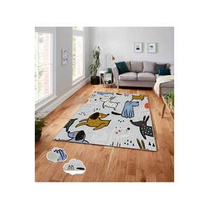 Alfombra para habitación de niños con figura de perro Impresión digital 3D Piso antideslizante Sala de estar Tapete de juego Lavable Tejido cuadrado 288NGR1499 - Product Image 1
