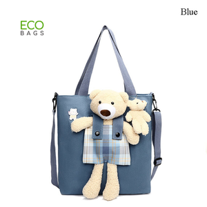 Ours en peluche écologique en coton, sac en toile, fourre-tout, Shopping réutilisable, offre spéciale - Product Image 3