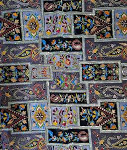 Top Rated Pure Crepe Flower Embroidered Breathable Eco-Friendly Fabric Position Print Natural <b>Textile</b> Home <b>Textile</b> Designer - Product Image 1