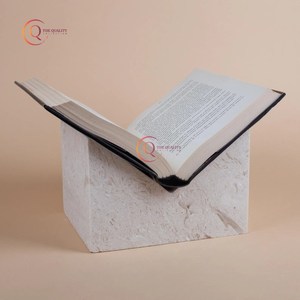 Luxury Natural Marble Stone Decorative Bookends Bookfile Display Study Home Decoration Handmade Tabletop Decorative Bookends - Product Image 1