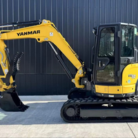 Excavatrice compacte sur chenilles Yanmar ViO50 de 5 tonnes d'occasion pour la construction et l'aménagement paysager
