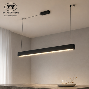 Lámpara Colgante LED Moderna de Metal, Regulable con Control Remoto, Tricolor, para Comedor Interior, 150cm, 120W, 3000K, 4500K, 6000K - Product Image 1