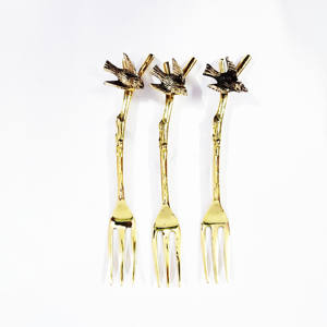 Ensemble de 4 fourchettes à fruits en laiton argenté pour la cuisine et le dessus de table, vaisselle en maille de meilleure qualité, Design cœur, fourchettes à fruits à un prix raisonnable - Product Image 3