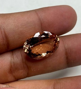 พลอยมอร์แกนไนต์สีพีชธรรมชาติได้รับการรับรอง100% 11.20 CT AA เอฟเฟกต์ดาวคุณภาพวงรีตัดด้วยความร้อนทำความสะอาดฟรีขนาด - Product Image 6