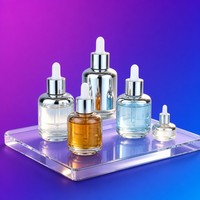 Botol Tetes Kaca Isi Ulang 15ml 30ml 50ml dengan Logo Kustom Grosir untuk Minyak Esensial, Cairan Serum, Kosmetik