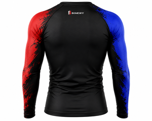 SINEWY Rashguard de lutte à manches longues pour homme, ajusté, en polyester anti-humidité, vêtement de sport - Product Image 2