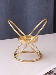 Contemporary Iron Candle Holder Decorative Indoor <b>Bedroom</b> Livingroom Home Lighting Sleek Chic Modern Accent - Product Image 4