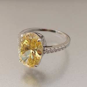 Anillo citrino natural Anillo citrino de corte ovalado Anillo de piedra NATAL DE NOVIEMBRE Anillo de compromiso Anillo de piedras preciosas amarillas Plata 925 - Product Image 3