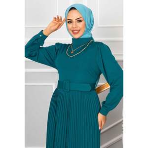 Esila Jupe Plissée Hijab Robe Pétrole - Product Image 5