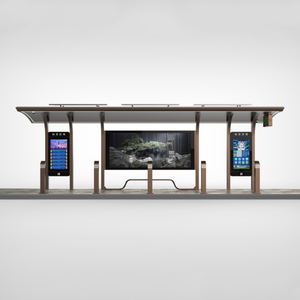 Parada de Autobús con Energía Solar, Pantalla LED de Información, Estructura Resistente a la Intemperie y Asientos Cómodos - Product Image 3