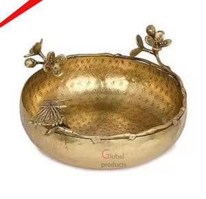 Urli ทองเหลืองทำด้วยมือสำหรับตกแต่งบ้านและสวนดอกไม้ที่ยิ่งใหญ่ที่สุดลอย urli - Product Image 1