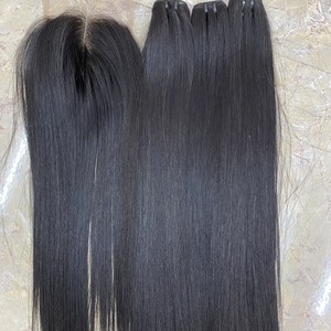 ผมต่อเวียดนามแบบ Super Double Drawn แท้ 100% วัสดุ HD Lace สำหรับวิกผมตรงแบบ Bone Straight ขนาด 8 นิ้ว สีดำ สำหรับผู้หญิง - Product Image 5