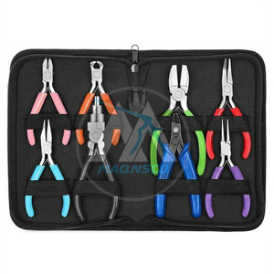 Ensemble de 10 mini pinces à bijoux, ensemble de pinces de 5 pouces pour la fabrication de bijoux, la réparation de bijoux, l'enroulement et autres travaux manuels. - Product Image 4