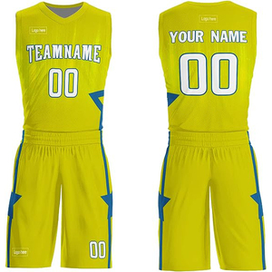 Venta al por mayor de alta calidad de los hombres de gran tamaño 3D sublimación transpirable ligero personalizado su propio equipo de baloncesto uniformes - Product Image 4