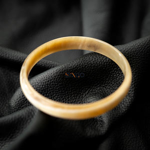 Bracelets mixtes en corne de buffle naturelle plate polie de conception bohème, bracelets d'artisanat de luxe du Vietnam en gros personnalisés acceptent - Product Image 3