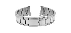 Solid Stainless Steel Soft Adjustable Breathable Luxury <b>Watch</b> Band GD0291 Curved Ends Waterproof Durable 20-22mm Unisex - Product Image 5