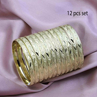 Lot de bracelets traditionnels plaqués or 14K, 18K, 24K en gros, bracelets tendance, bracelets en laiton doré, bijoux en or rempli Oro Joyeria.