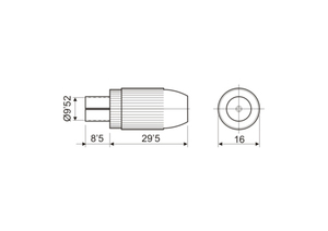 Connettore dritto per antenna coassiale TV (Electro DH 10.535/BL) - Product Image 2