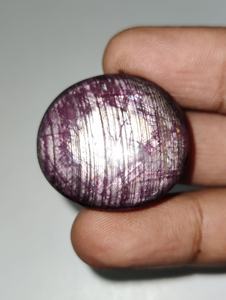 Cabujón de rubí de estrella única, Estrella geométrica de Rubí, matriz de piedras preciosas sueltas, cabujón de rubí de estrella 31-28-16mm, 158,30 quilates, precios bajos de lujo - Product Image 5