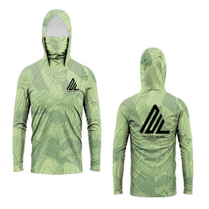 Protección personalizada UPF 50 + de secado rápido, transpirable, antibacteriano, a prueba de viento, con capucha, de talla grande, ropa de pesca con ventilación, pesca en el aire - Product Image 2