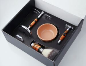 Premium <b>Men's</b> Shaving <b>Kit</b>-Budget-Friendly High Quality Metal & Wood Safety Razor with Travel Case Portable <b>Grooming</b> Set - Product Image 4