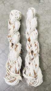 Custom made Silk linen hand spun yarn is a luxurious natural fibre blend that combines the soft sheen of silk. Ideal for <b>shawls</b> - Product Image 3