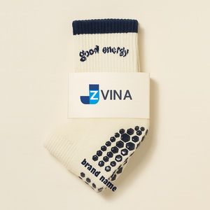 Calcetines de Yoga y Pilates Personalizados con Logotipo, Diseño Jacquard de Buena Energía, Agarre Antideslizante, Material de Algodón para Pedidos al por Mayor - Product Image 1