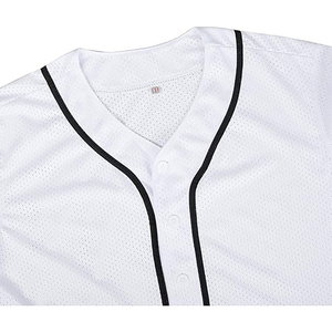 Camisetas de Béisbol Retro de Malla Transpirable de 260 g/m² con Botones Sublimados de Nuevo Diseño para Hombre - Product Image 2