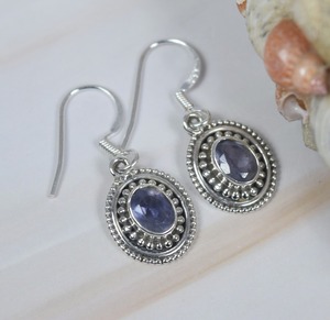 Boucles d'oreilles Design tendance améthyste pierre précieuse 925 boucle d'oreille en argent Sterling massif pour femmes filles boucles d'oreilles pendantes bijoux en argent - Product Image 4