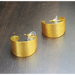 Handmade Gold Plated Brass Drop <b>Earrings</b> Fashionable Stylish Accessories - Product Image 2
