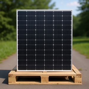 Panneau solaire BIPV haute efficacité 600W - Polycristallin et monocristallin HJT/PERC avec couvercle avant en verre sur palette - Product Image 3