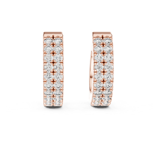 Boucles d'oreilles en or blanc 14 carats avec diamants ronds de laboratoire, collection de fiançailles, bijoux de mariée pour femmes, luxe certifié, mariage - Product Image 4