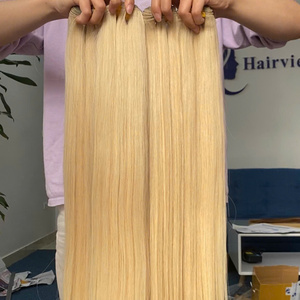 Cheveux lisses blonds naturels attrayants de l'usine du Vietnam différentes longueurs Double trame de machine Cheveux humains chinois - Product Image 4