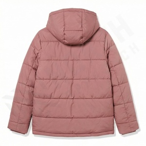 Parkas chaudes à capuche pour hommes en gros – Logo personnalisé, motif uni, tissu polaire, vêtements d'extérieur en coton pour l'hiver – Design thermique tendance en promotion - Product Image 2