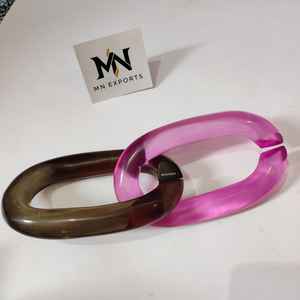 สร้อยคอเรซิ่นแบบวินเทจ สีผสม สไตล์พังก์ ดีไซน์กลวง ขนาดใหญ่ ทรงกลม ยาว  อะคริลิกเรซิ่น  งานศิลปะติดผนัง - Product Image 2