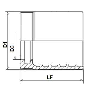 Boîtier de presse hydraulique Hansa Flex pelable/non pelable PHD PHN plaqué zinc-nickel avec raccord de tuyau générique - Product Image 2