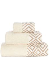 Serviette de bain en coton biologique brodée, réutilisable et confortable, en coton résistant