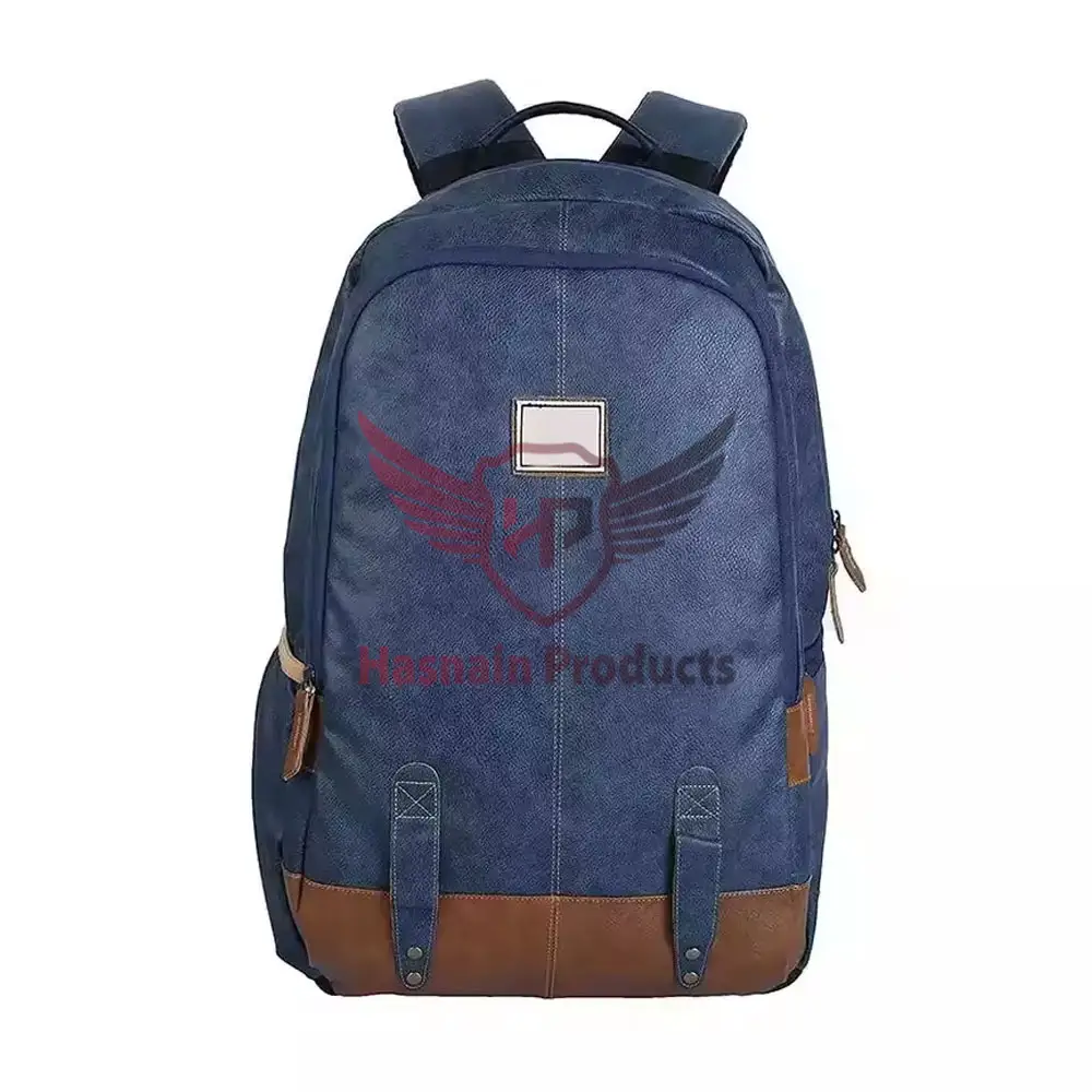Mochila escolar de couro real unissex, mochila escolar de couro real unissex de qualidade premium