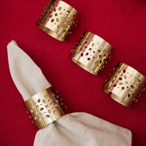 Anillo de Servilleta de Latón Indio, Precio de Fábrica al por Mayor, Porta Servilletas de Metal, Decoración de Mesa, Artículos para Fiestas, Bodas y Eventos - Product Image 1