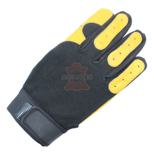 Gants de sécurité en cuir HLI confortables anti-choc, double paume antidérapante, compatibles écran tactile, écologiques et respirants pour le travail et la conduite - Product Image 6