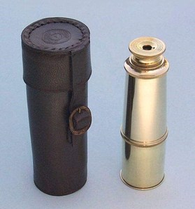 Telescopio Monocular de mano plateado, catalejo pirata portátil, navegación pirata de latón náutico, telescopio artesanal de latón - Product Image 6