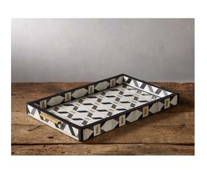 Bandeja para servir con incrustaciones de madera de resina envejecida de la mejor calidad, artesanía india clásica, decoración del hogar para cocina, uso en Hotel, modelo elegante hecho a mano - Product Image 2