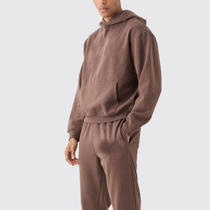 Conjunto Deportivo de Felpa de Algodón con Cremallera para Hombre y Mujer, Traje Deportivo Cálido de Invierno, Chaqueta con Capucha y Pantalones, Conjuntos Deportivos al por Mayor - Product Image 4