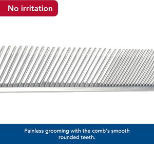 Peigne de toilettage pour chien à dents rotatives extra-longues, style simple Safari pour animaux de compagnie, râteau pour sous-poil pour poils moyens et épais - Product Image 3