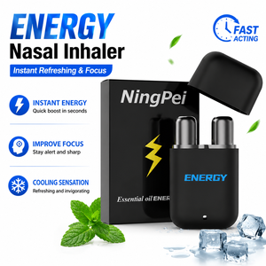 Inhalateur Nasal d'Aromathérapie - <span class=keywords><strong>Huile</strong></span> <span class=keywords><strong>Essentielle</strong></span> d'Herbes et de Menthe Poivrée, Boost d'Énergie Naturel et Soulagement des Sinus, Stick Concentré, Tube Portable OEM - Product Image 1