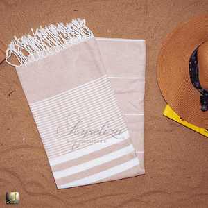 Toalla de playa de algodón turco Hammam 100% Natural Durable Calidad y suavidad Toalla de playa de calidad premium - Product Image 4