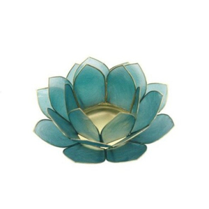 Portavelas de Flor de Loto Hecho a Mano con Concha de Capiz Naranja, Portavelas Decorativo Floral de Nácar Natural para el Hogar - Product Image 6
