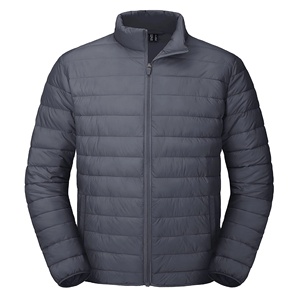 Chaqueta de plumón de lona ligera de invierno para hombre, abrigos térmicos impermeables a prueba de viento, chaqueta acolchada teñida lisa de estilo informal XS - Product Image 1
