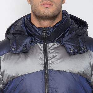 Nueva chaqueta de invierno de moda de alta calidad para hombre, chaqueta acolchada de burbujas con cremallera de Color sólido personalizada, tela de lona - Product Image 3